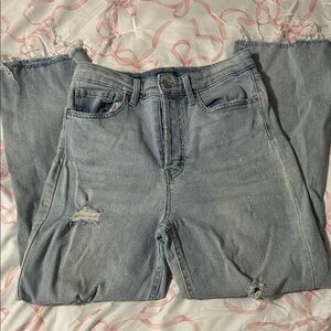 Wild Fable Light Blue high rise straight cropped Jeans